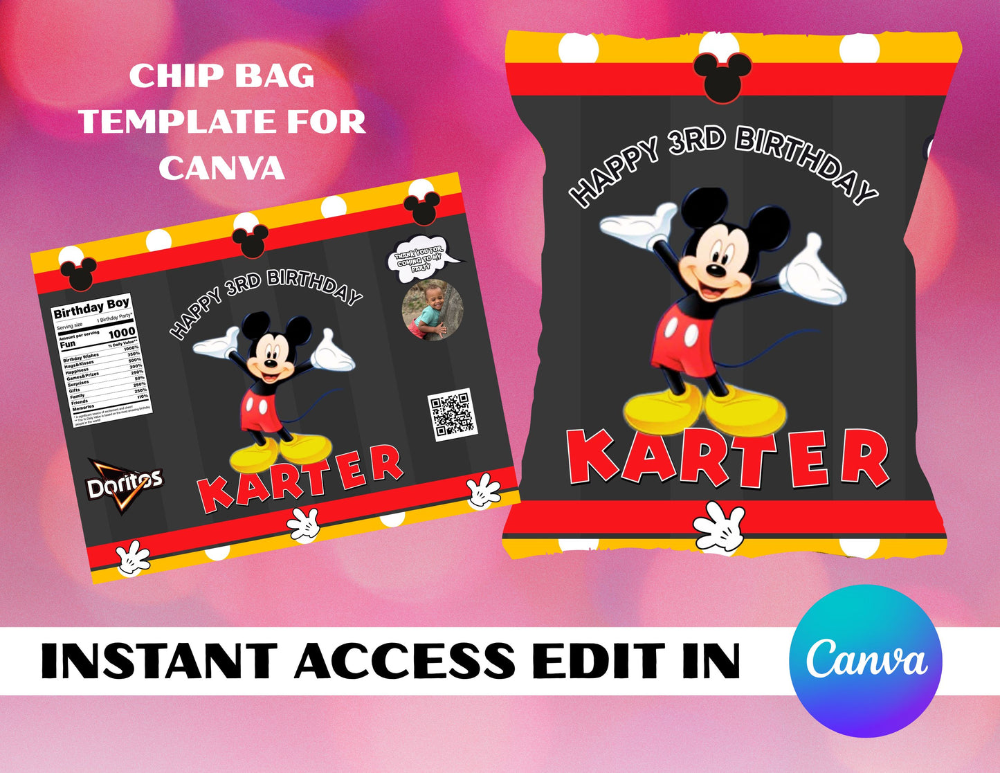 CHIP BAG TEMPLATE (BIRTHDAY)