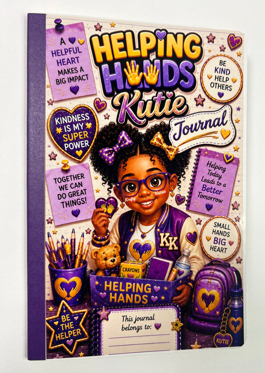 HELPING HANDS Classroom Kuties Journals | Colorful Motivational Composition Notebooks for Kids