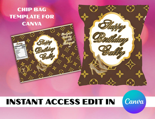 CHIP BAG TEMPLATE (INSPIRED BIRTHDAY)