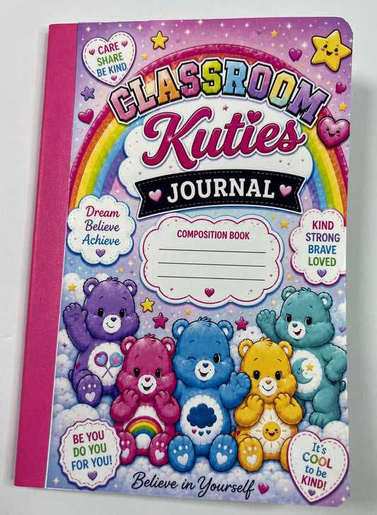 BEAR Classroom Kuties Journals | Colorful Motivational Composition Notebooks for Kids