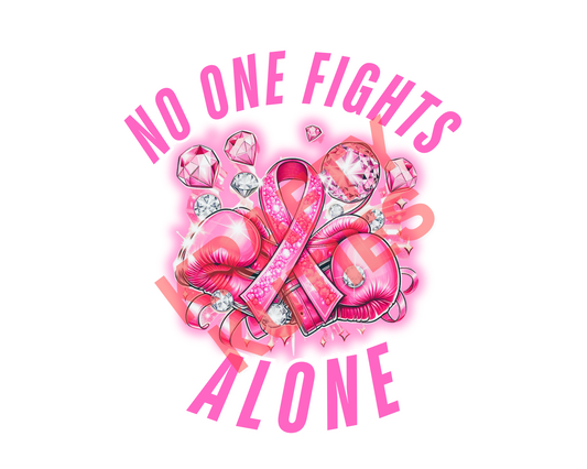 NO ONE FIGHTS ALONE PNG (BREAST CANCER)