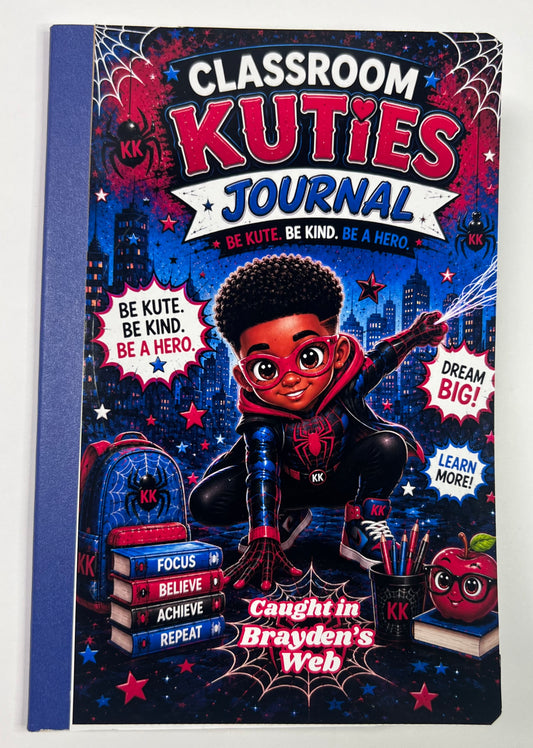 SPIDER HERO Classroom Kuties Journals | Colorful Motivational Composition Notebooks for Kids