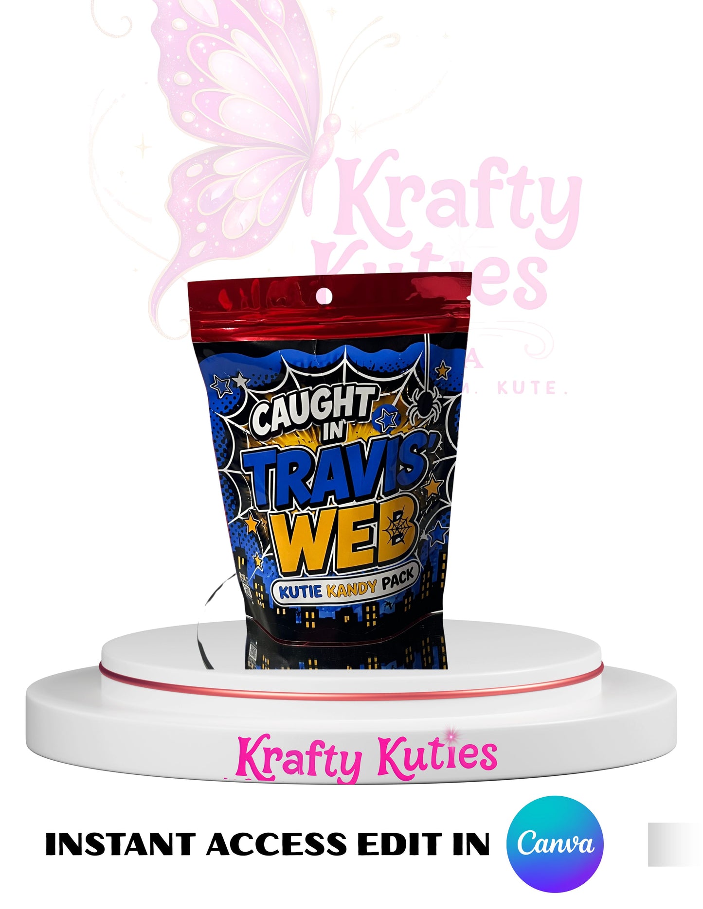 SPIDER HERO KANDY PACK DIGITAL TEMPLATE
