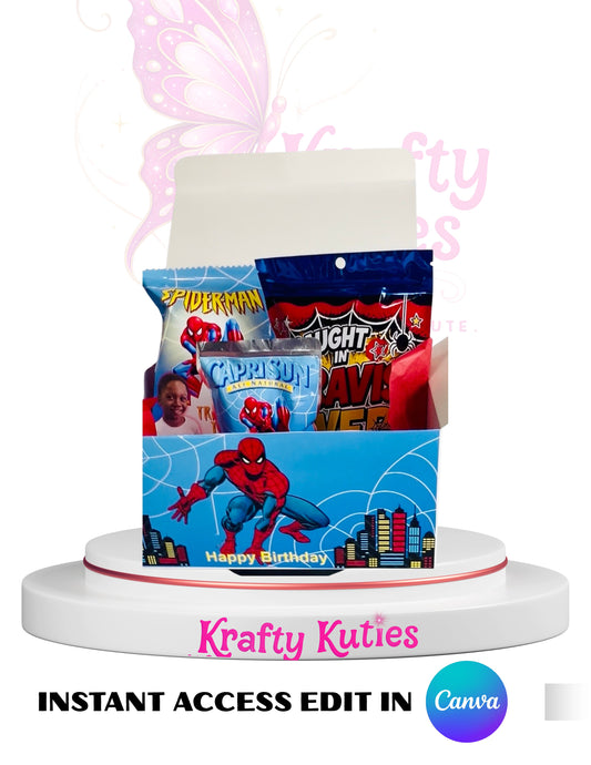 SPIDER HERO BOX DIGITAL TEMPLATE